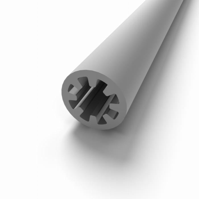Rundrohre Aluminium eloxiert mit Kern für Gewinde 19,98mm