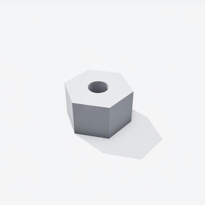 Trapezgewindemutter TR10x3 rechts - Sechskant, Aluminium - Beta