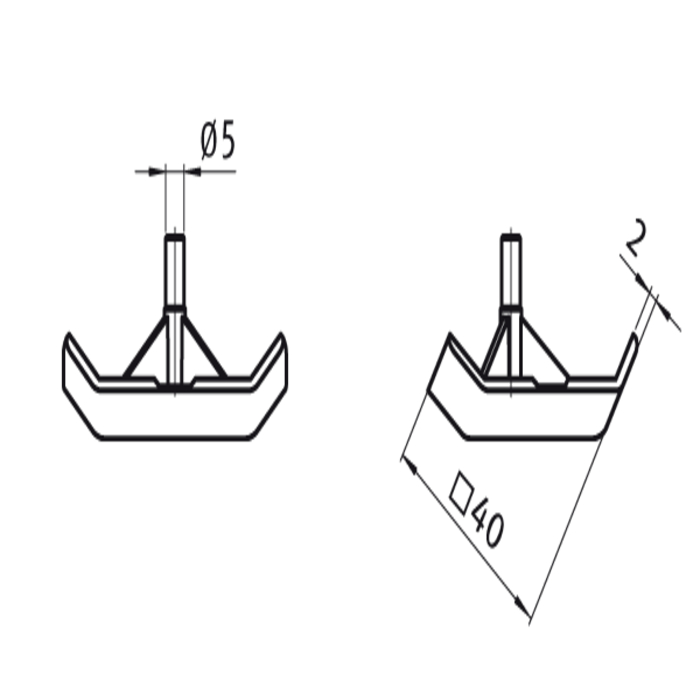 Cover Cap 45° made of a solid plastic  for corner bracket I-Type Slot 8 which ensures a particularly long service life.