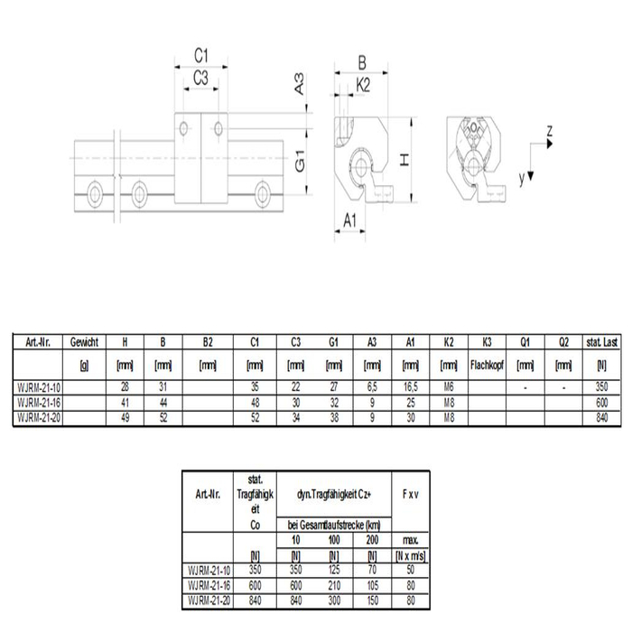 Housing roller bearing for shaft 10 mm, 2 rollers