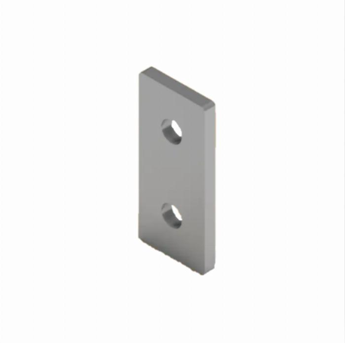 Connector plate aluminum / steel lasered 20x40x3 2-hole 20s