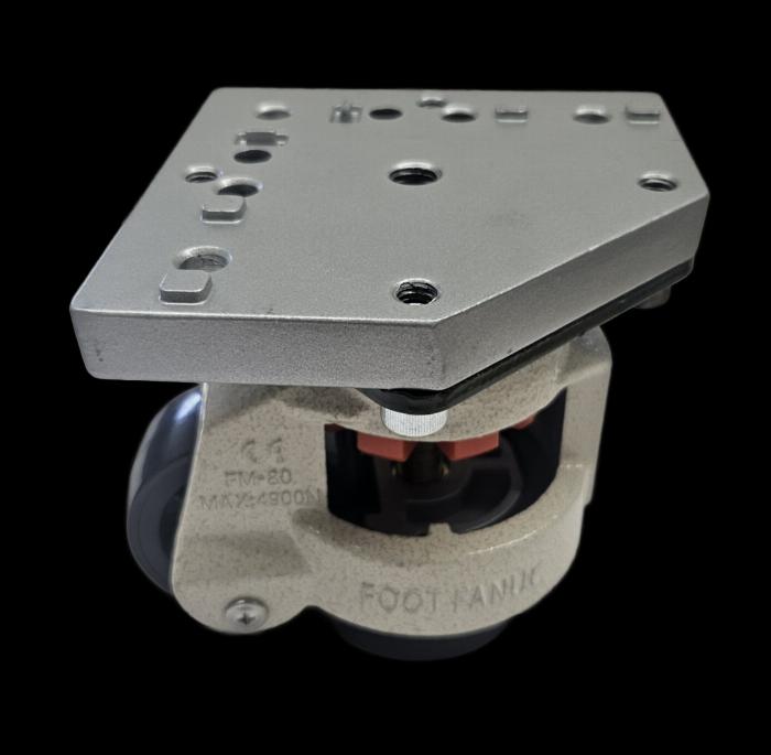 Fußplatte Aluminium Nut 8 für Heberollen 60