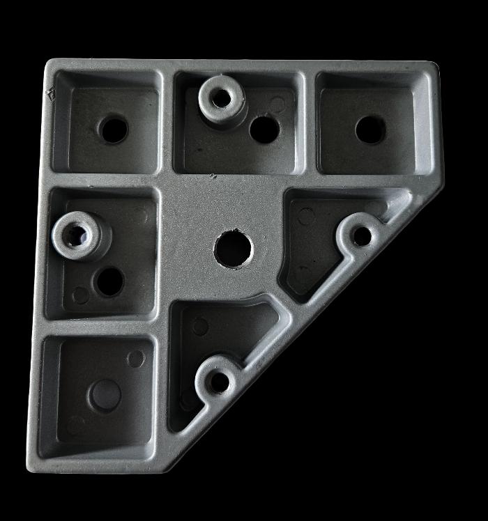 Fußplatte Aluminium Nut 8 für Heberollen 60