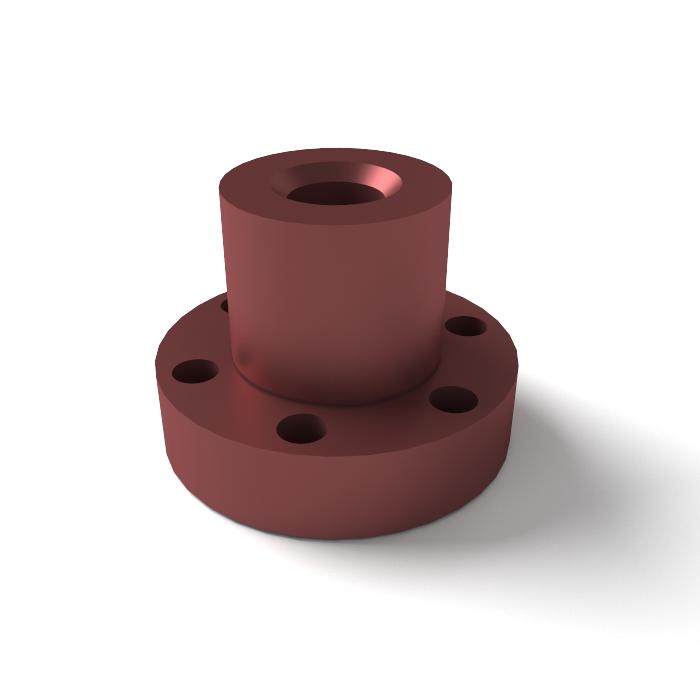 Trapezoid nuts made of iglidur® R TR16x4