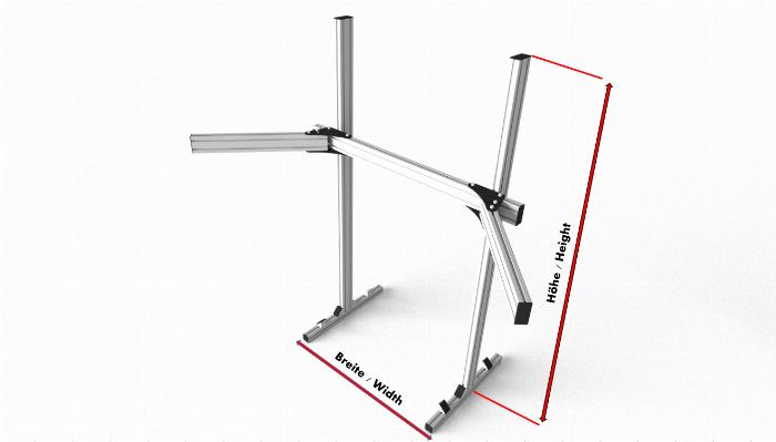 Mit diesem Konfigurator können Sie Ihren Simrig Monitorhalter individuell gestalten.