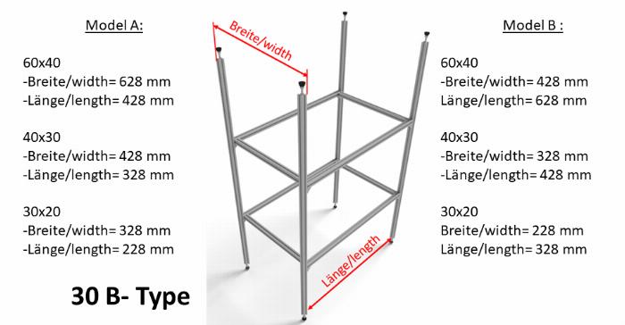 Rear garage configurator with additional modules