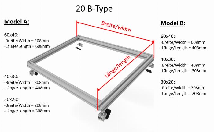 Rear garage shelf configurator with aluminum profiles