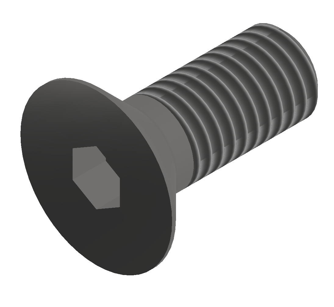Countersunk screw DIN 7991 steel black 