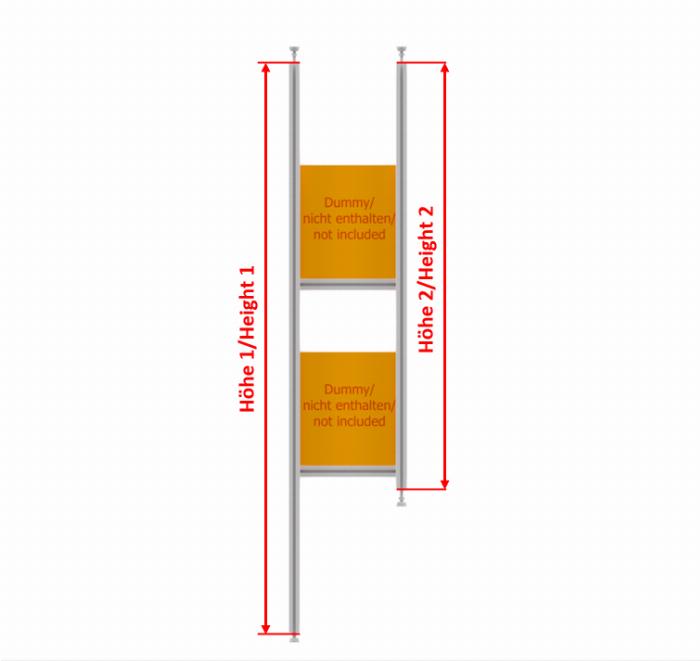 Triple rear garage shelf with telescopic slider